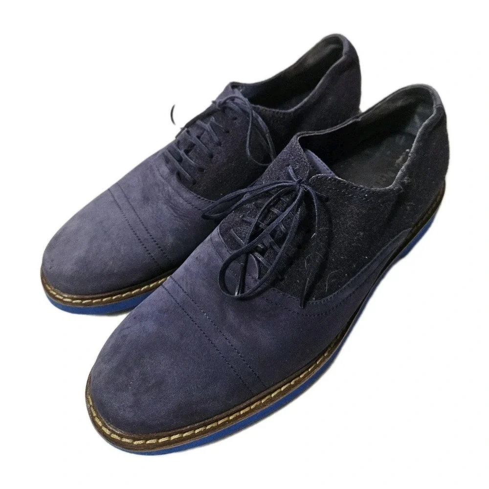 Cole Haan Air Harrison Men's 9.5 Shoes Blue Navy Oxford Cap Toe C10773